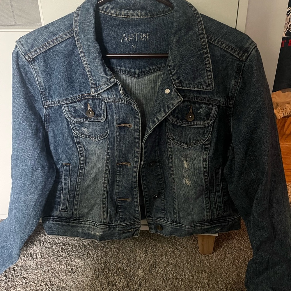 Apt. 9 Blue Cropped Jean Jacket